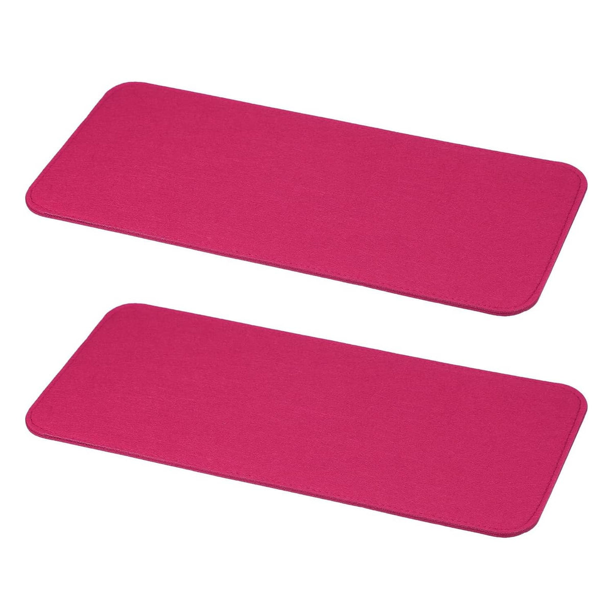Felt bag bottom shaper pads, rose red, rounded rectangles (2 pcs)