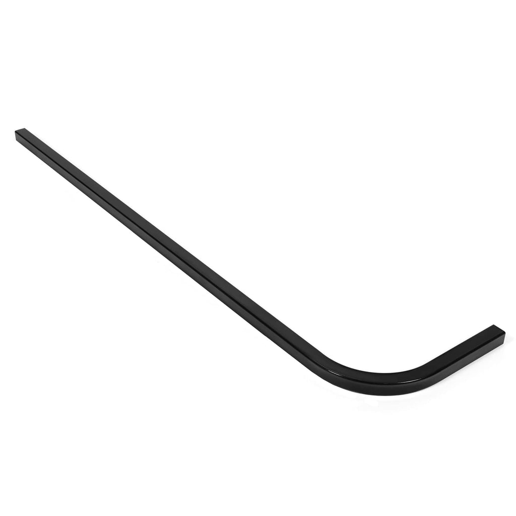 Single black curved roof mounting support strut
