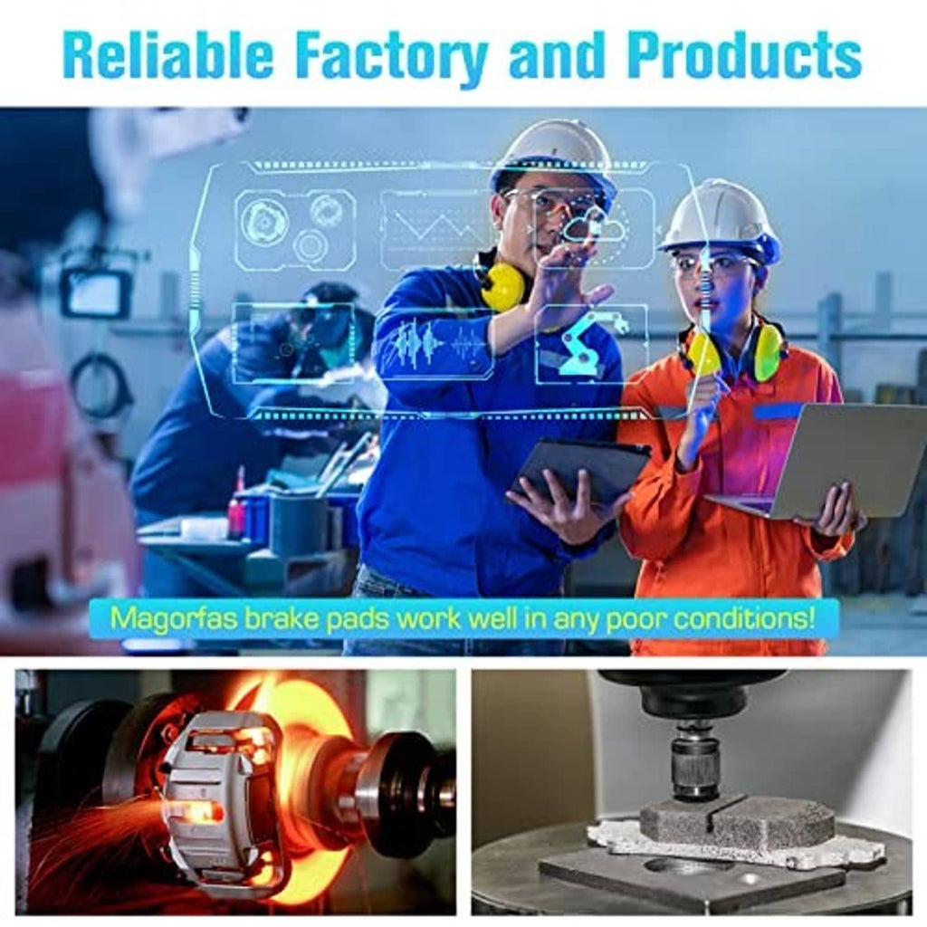 Workers and brake testing platform with ceramic brake pads mounted