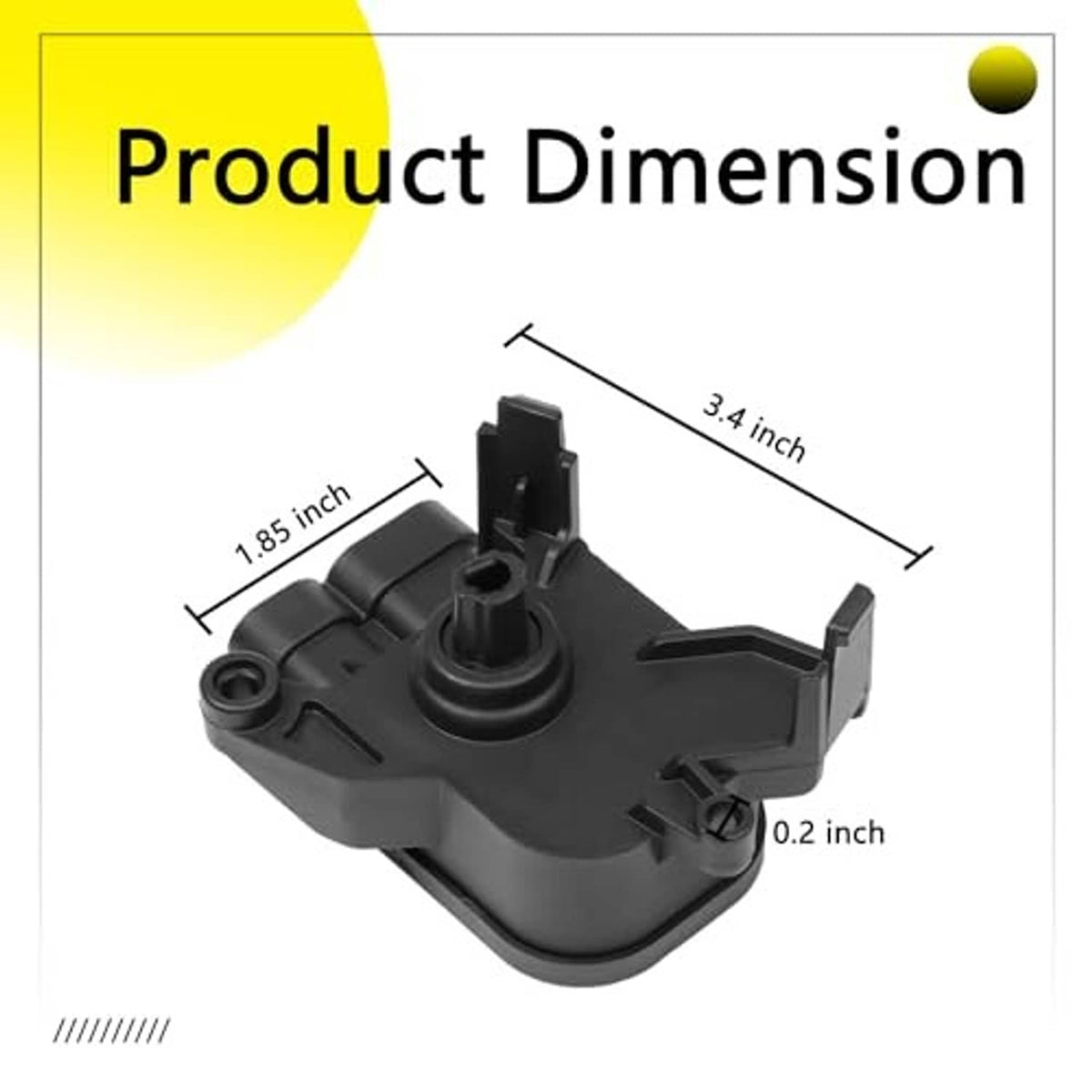 Throttle potentiometer replacement in dark gray, compact housing shown with measurement lines