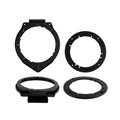Black speaker adapter mounting ring set with four circular frames and tabs