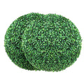 Artificial greenery topiary ball with dense small leaves, bright green