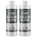 Keurig-compatible descaling solution bottles, pack of 2 (8 fl oz), white caps