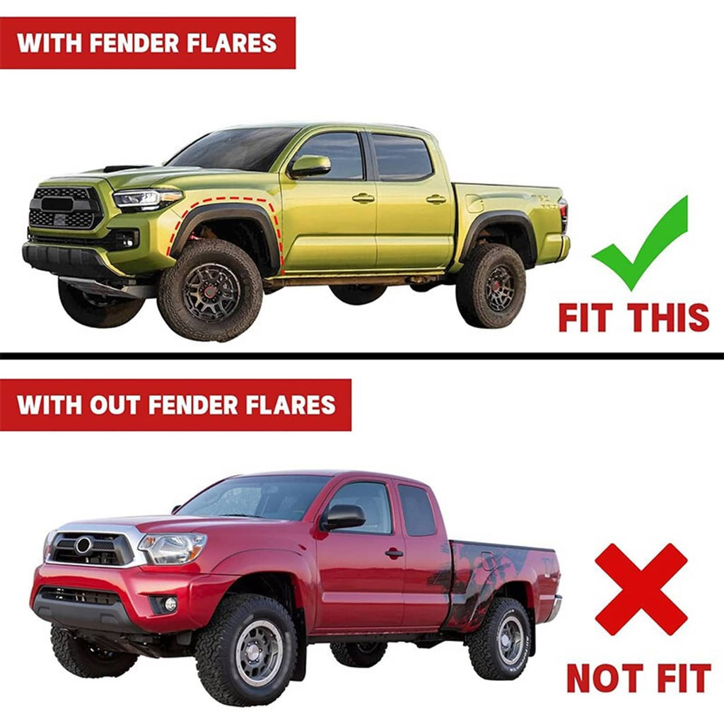 Black mud flaps shown mounted on a pickup truck
