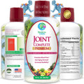 Liquid joint supplement bottle set with front label, Tropical Oasis Joint Complete Premium