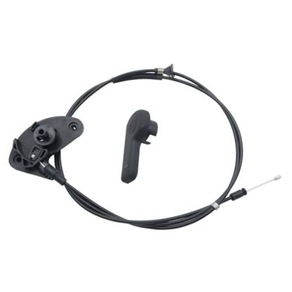 Black hood release cable kit with handle and latch end fitting