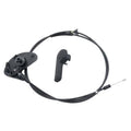 Black hood release cable kit with handle and latch end fitting