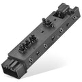 Power seat switch replacement module with multi-button control panel and wiring ports