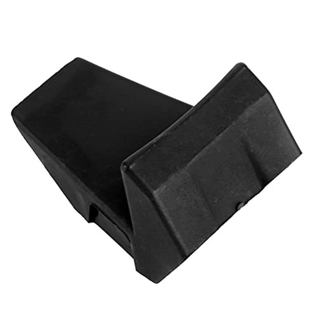 Black rim clamp jaw cover with curved notch, molded protective pad