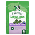 Greenies Anytime Bites blueberry flavor treat bag with bite-sized treats logo