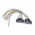 Throttle position sensor pigtail connector set with two 6-pin plugs and multicolor wires