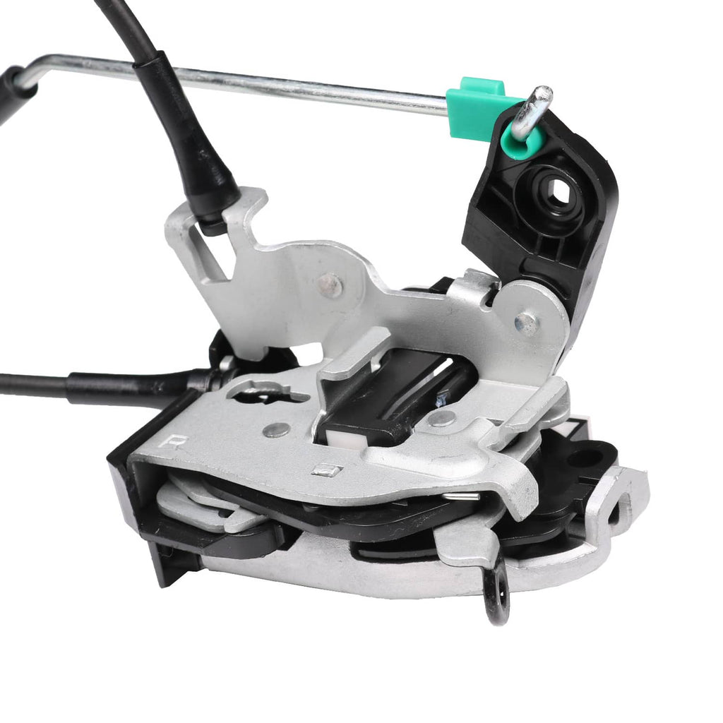 Right passenger-side rear cargo door latch assembly with lever and black rods