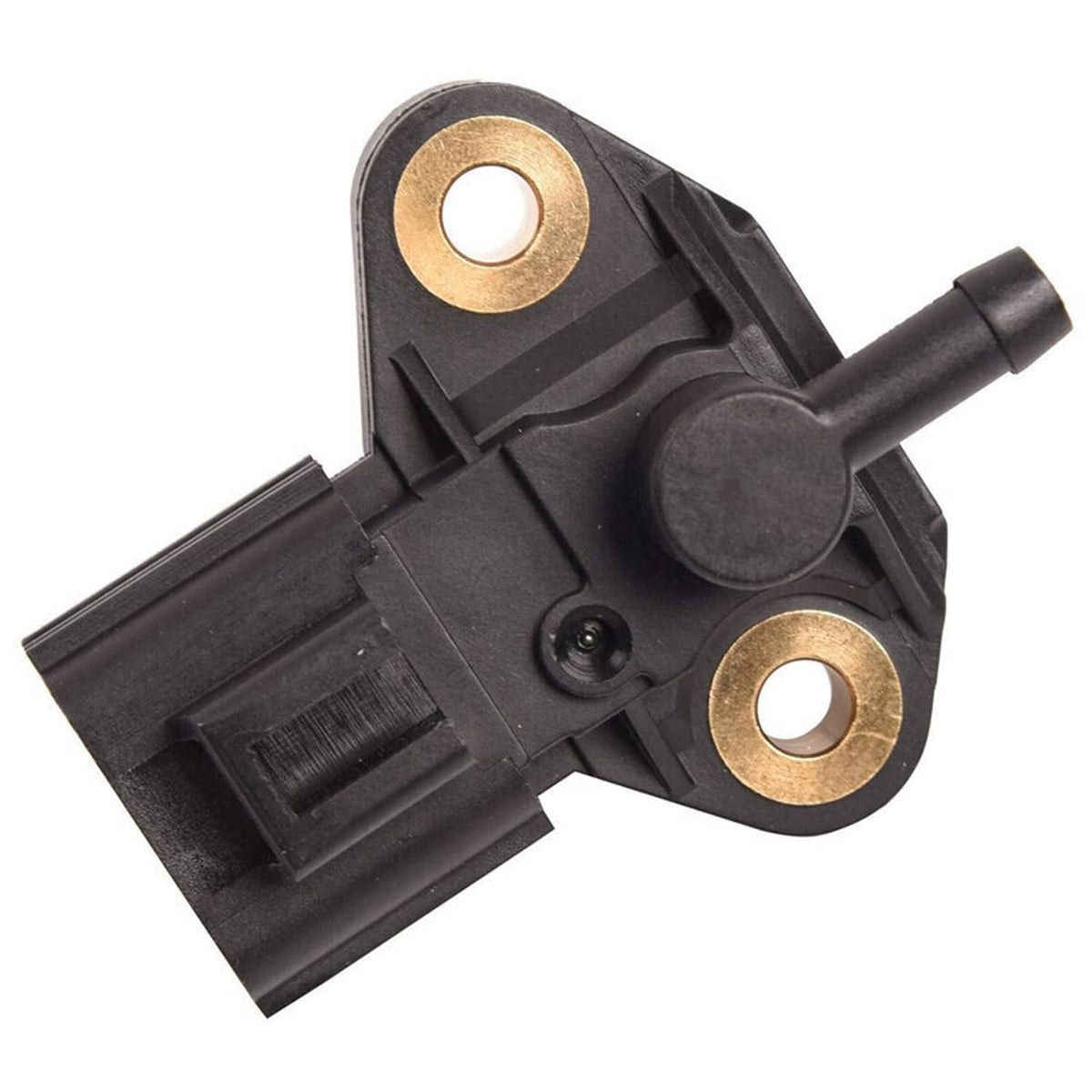 Fuel injection pressure sensor with gold terminals and black plastic body