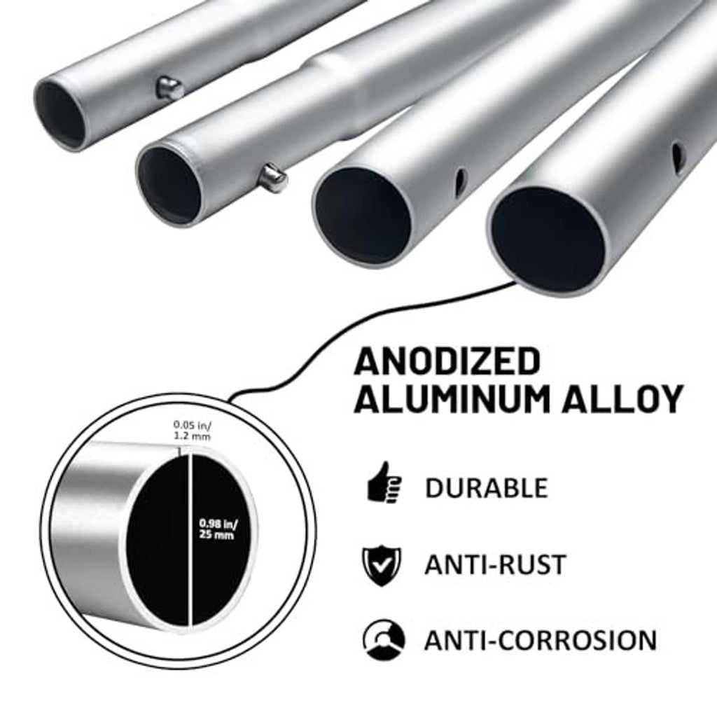 Anodized aluminum alloy flag pole tubes with anti-rust and anti-corrosion coating