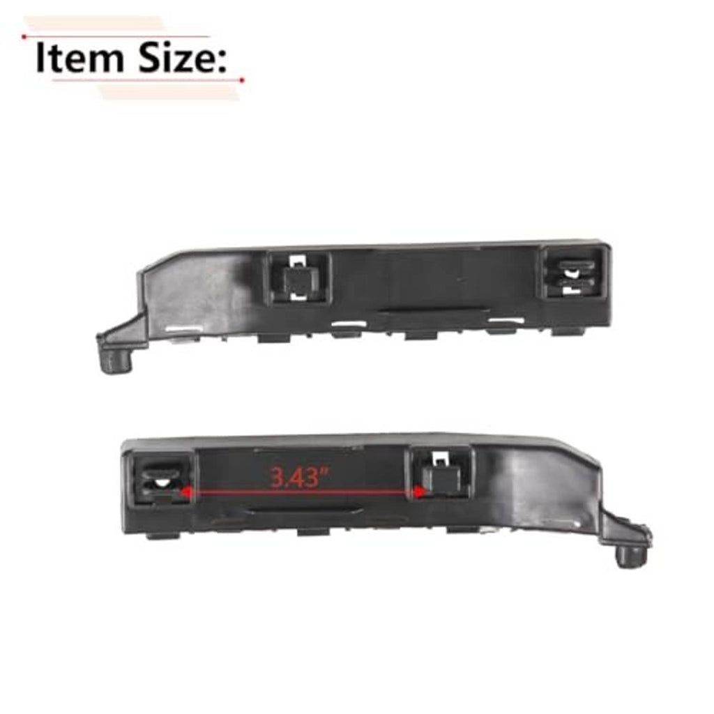 Black front bumper bracket with side mounting tabs and central square connector