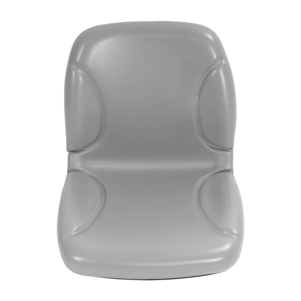 Light gray tractor seat back with molded armrest pads