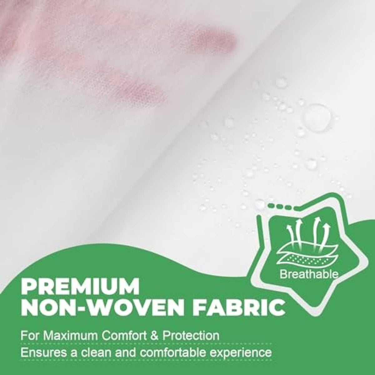Non-woven disposable bed sheet with breathable and water-resistant graphic
