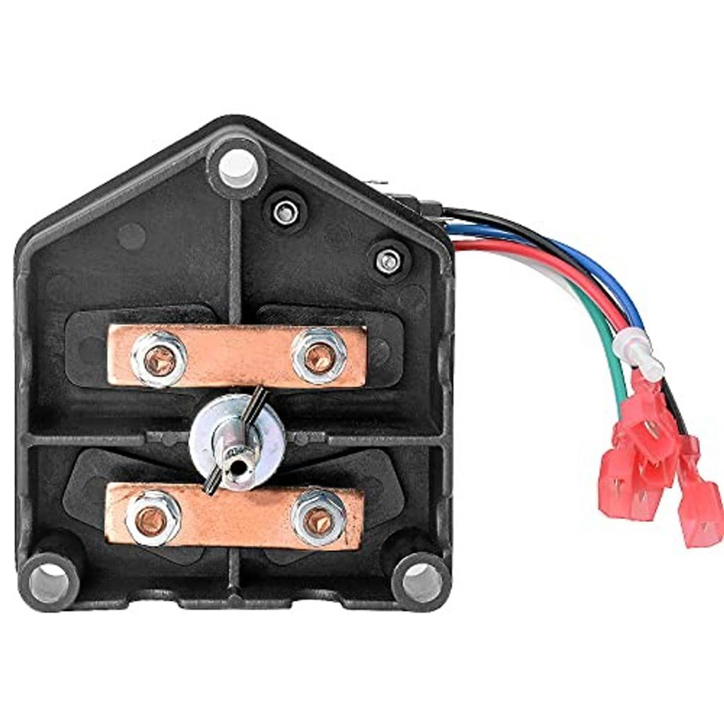 Golf cart forward/reverse switch module with two copper contact bars and wiring