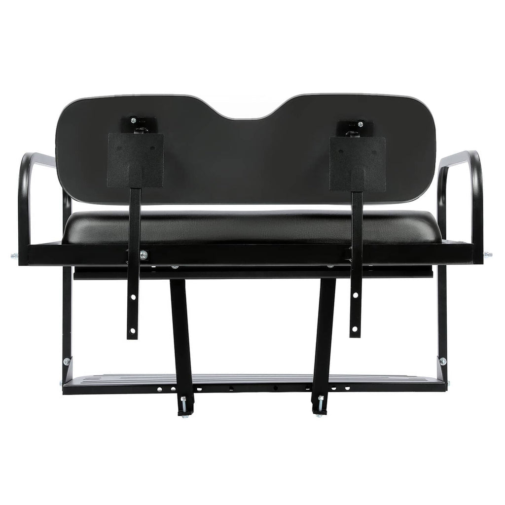 Black flip-folding rear back seat kit with padded backrest and two side mounts