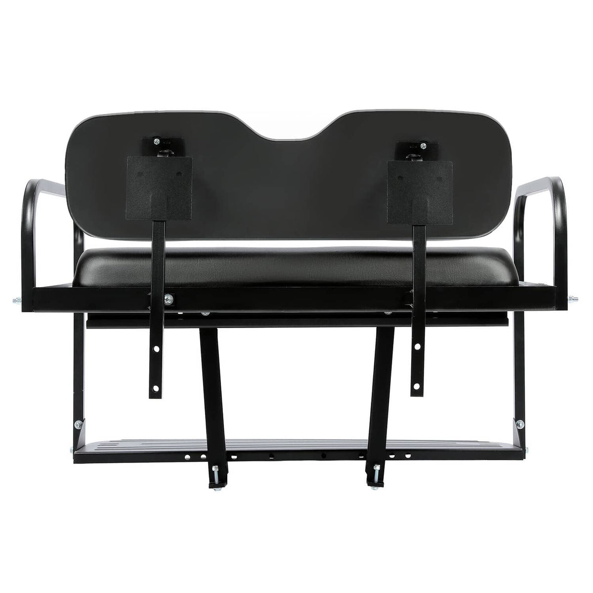 Black flip-folding rear back seat kit with padded backrest and two side mounts