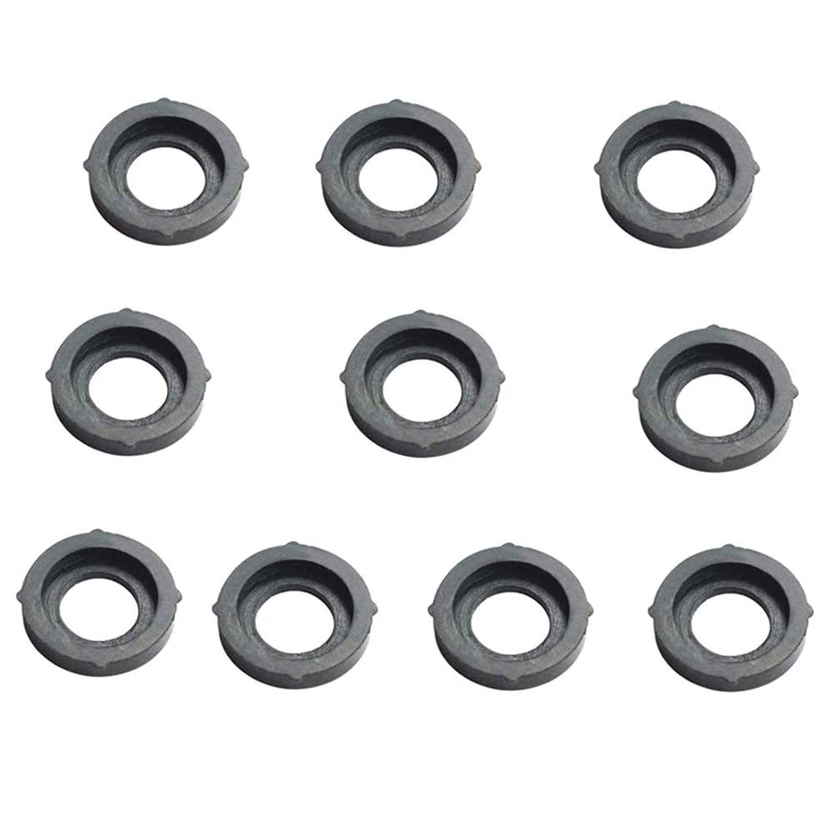 Set of 10 gray rubber garden hose washers for 3/4" quick-connect fittings