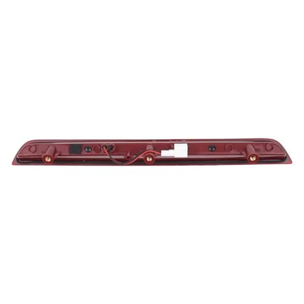 High-mount LED third brake light base panel with mounting holes and wiring channel