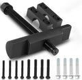 Heavy-duty yoke puller tool with black forcing screw, pull bar, and bolt hardware