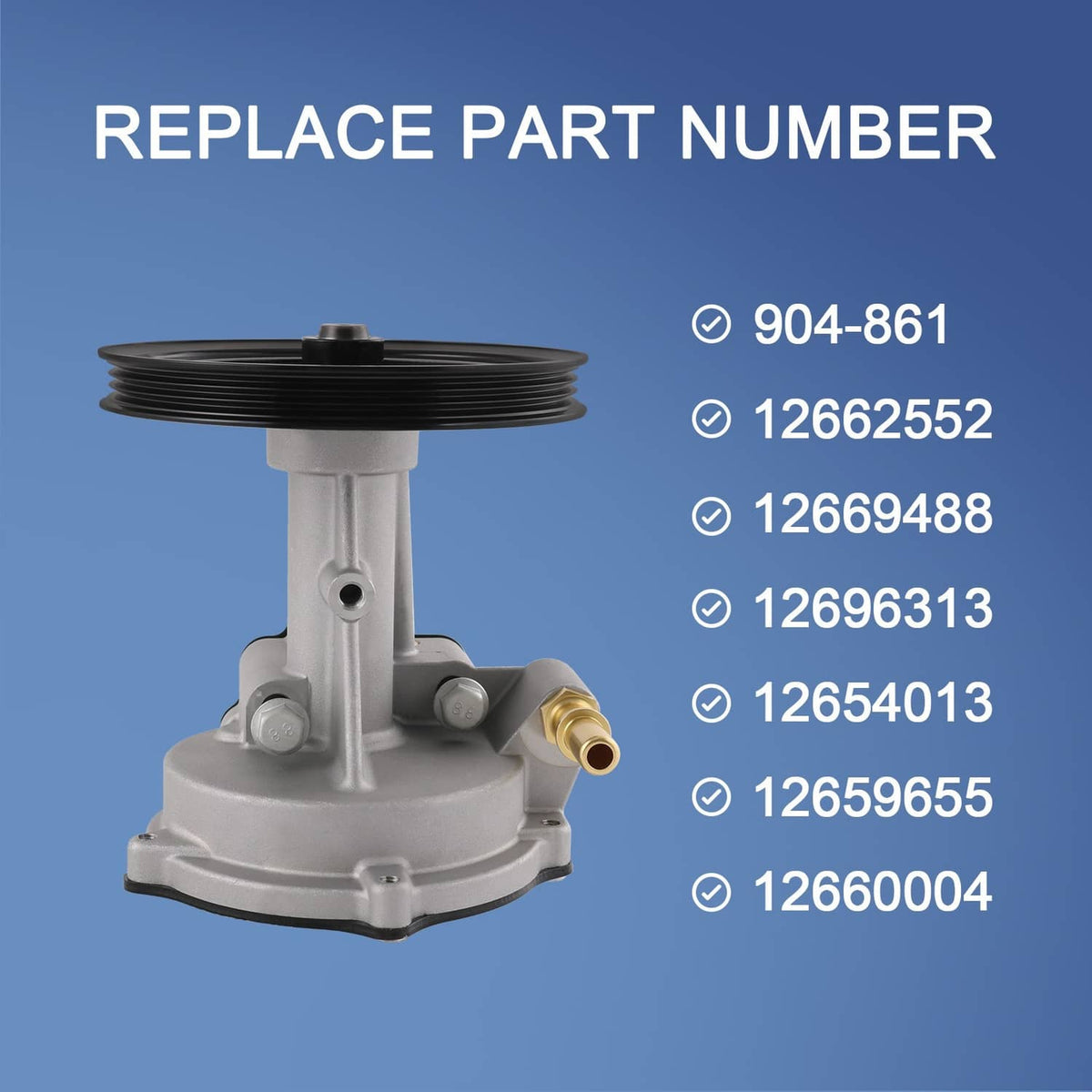 Vacuum pump assembly with black pulley and gray body, brass line connector on side
