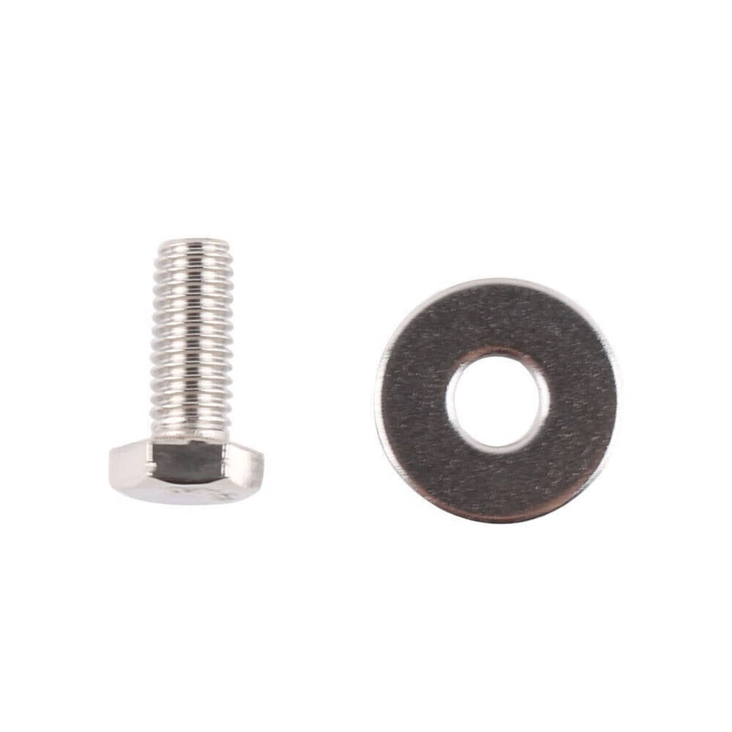 Mounting screw and washer for hood quick release hinge latch brackets