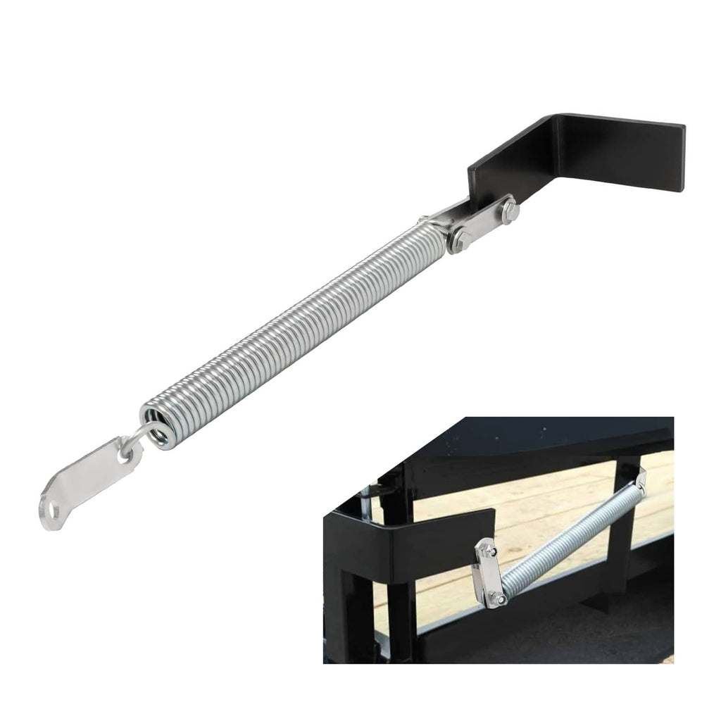 Right tailgate lift assist spring with black mounting arm and silver coiled spring