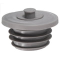 Gray silicone drain pipe seal ring with central plug, 45–50mm size
