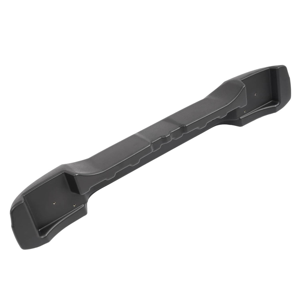 Dark gray rear bumper cover underside with channel grooves and side mounting blocks
