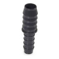 Black ribbed barbed insert coupling, single straight piece