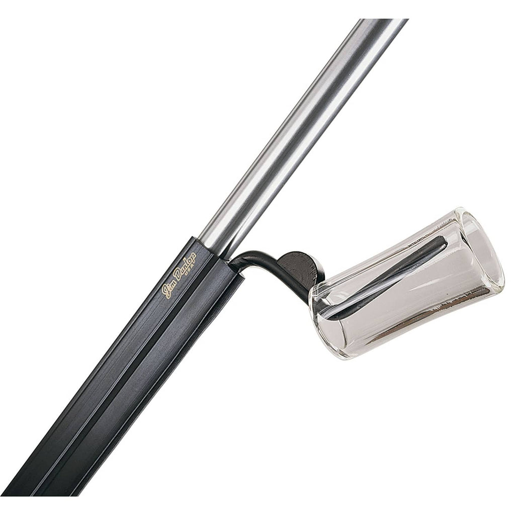 Black slide and pick standard pickholder with clear metal clamp head