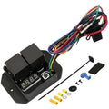 Digital radiator fan controller module with LED display and multi-wire harness