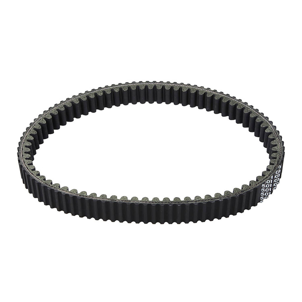 ATV drive belt, black ribbed toothed belt loop with textured side edge