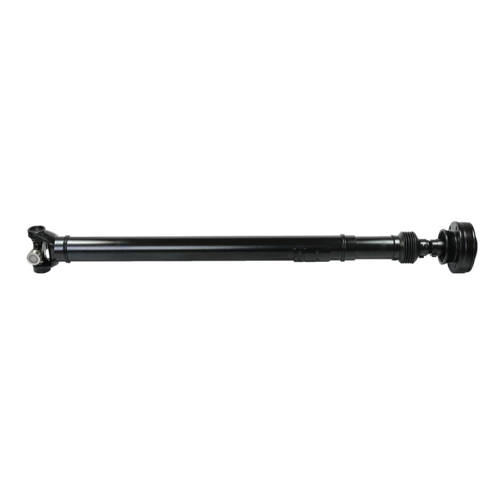 Front drive shaft propeller shaft, black metal tube with end yokes.