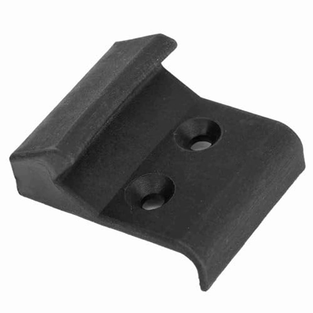 Single black tire changer jaw clamp cover with two round holes and raised tab