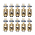 RC servo linkage stoppers, 10-pack with gold posts and gray hex collars