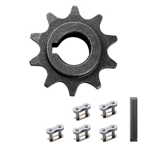 10-tooth front chain sprocket gear with round center bore; includes small mounting pieces