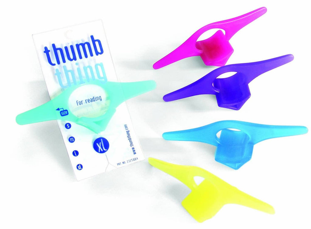 Large thumb page holder bookmark in assorted colors, four-piece set