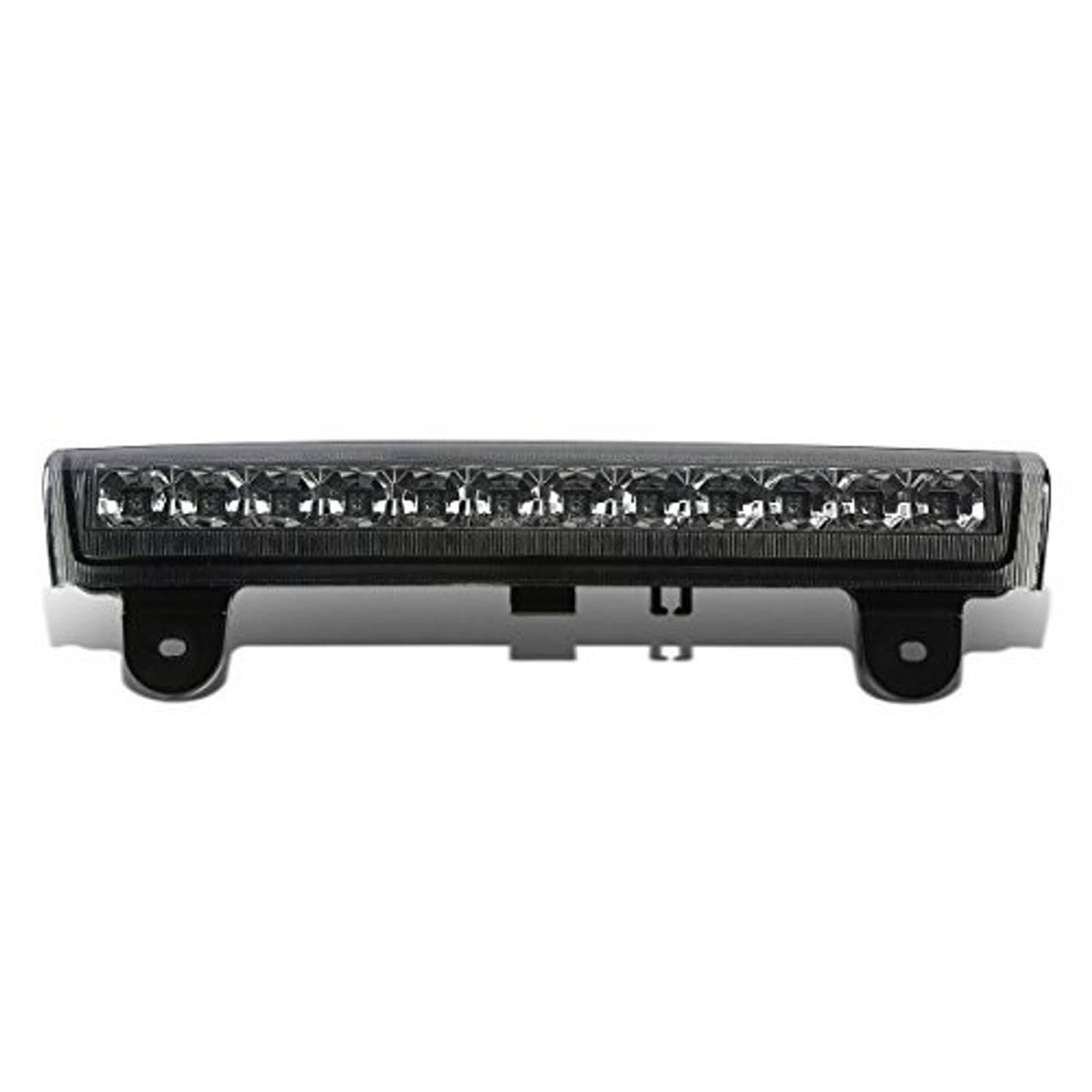 LED third brake light bar with smoked lens, black housing, and two side mounting tabs