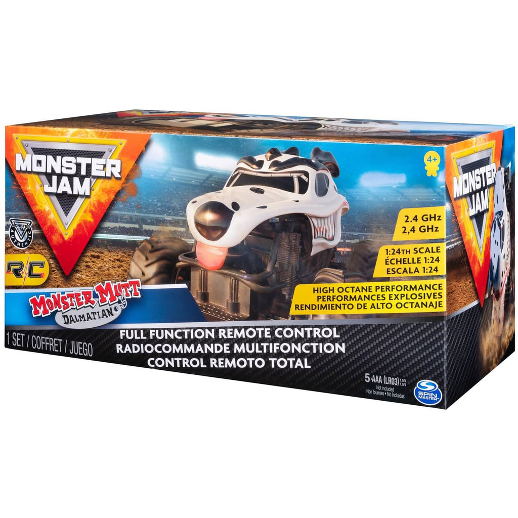 RC Monster Mutt Dalmatian remote control monster truck toy in retail display box