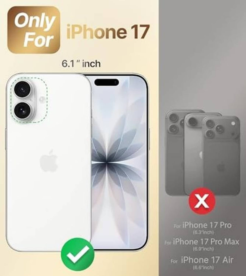 iPhone 17 phone case fit graphic with check mark and compatible phone outlines