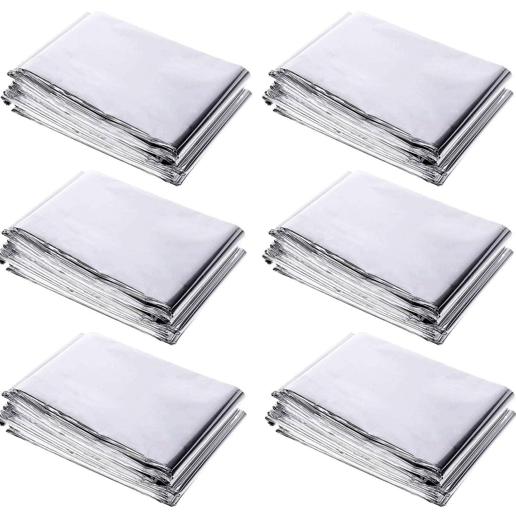 6-pack silver reflective mylar film sheets, neatly stacked with crinkled edges