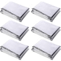 6-pack silver reflective mylar film sheets, neatly stacked with crinkled edges