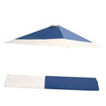 Navy blue and white replacement pop-up canopy top cover, 13 ft square design