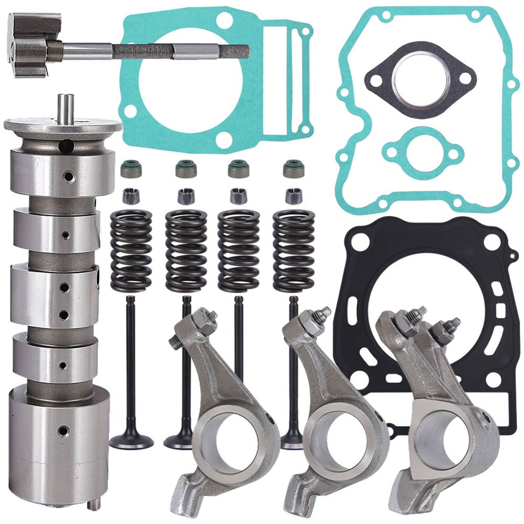 Engine camshaft housing, rocker arms, valve springs, and blue gasket seals