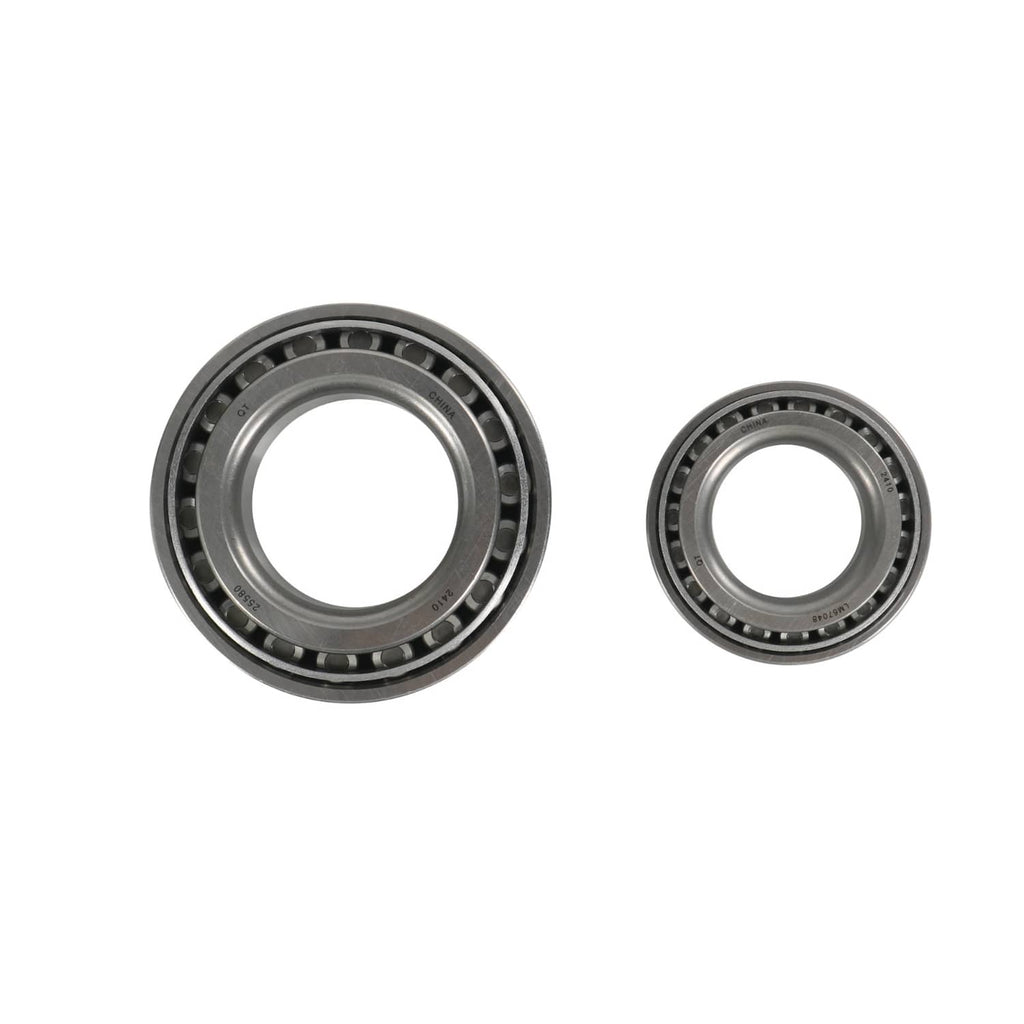 Trailer wheel bearing set: two steel roller bearings with inner race