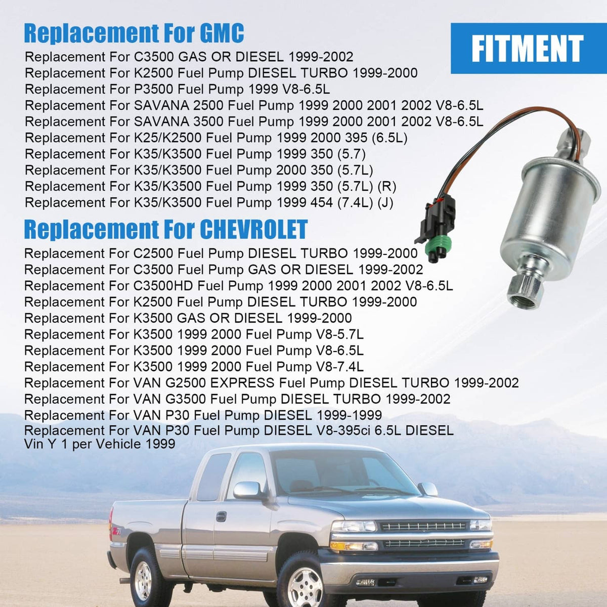 Diesel fuel lift pump with cylindrical metal housing and electrical connector